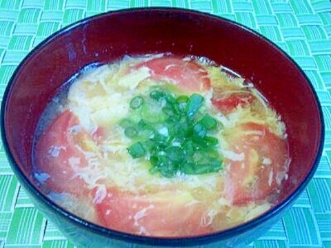 フルーツトマト＆卵の味噌汁